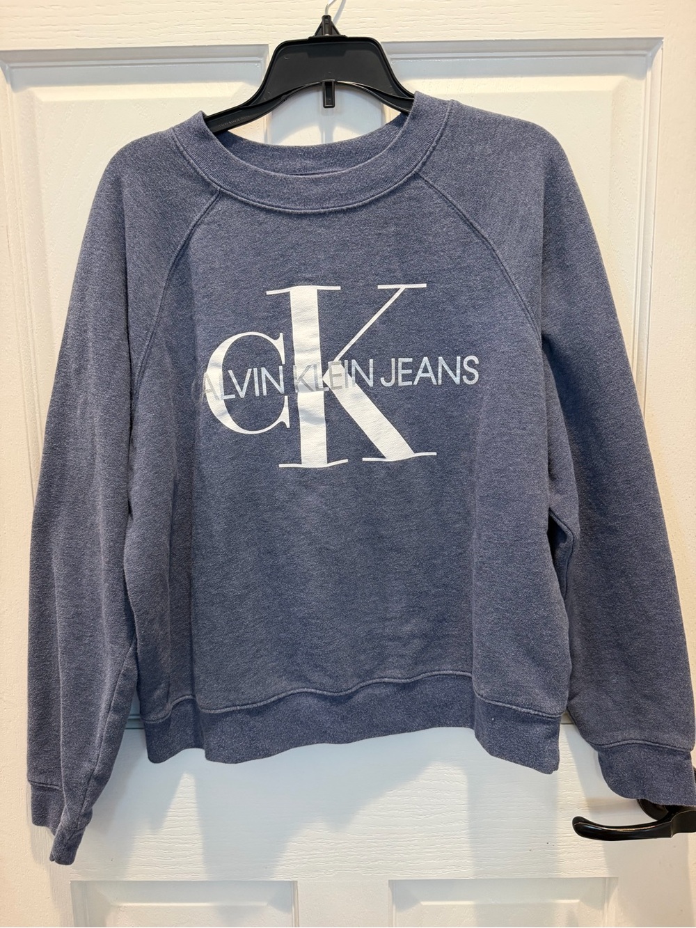 Calvin Klein Vintage Indigo Crewneck Sweatshirt with White CK Logo
